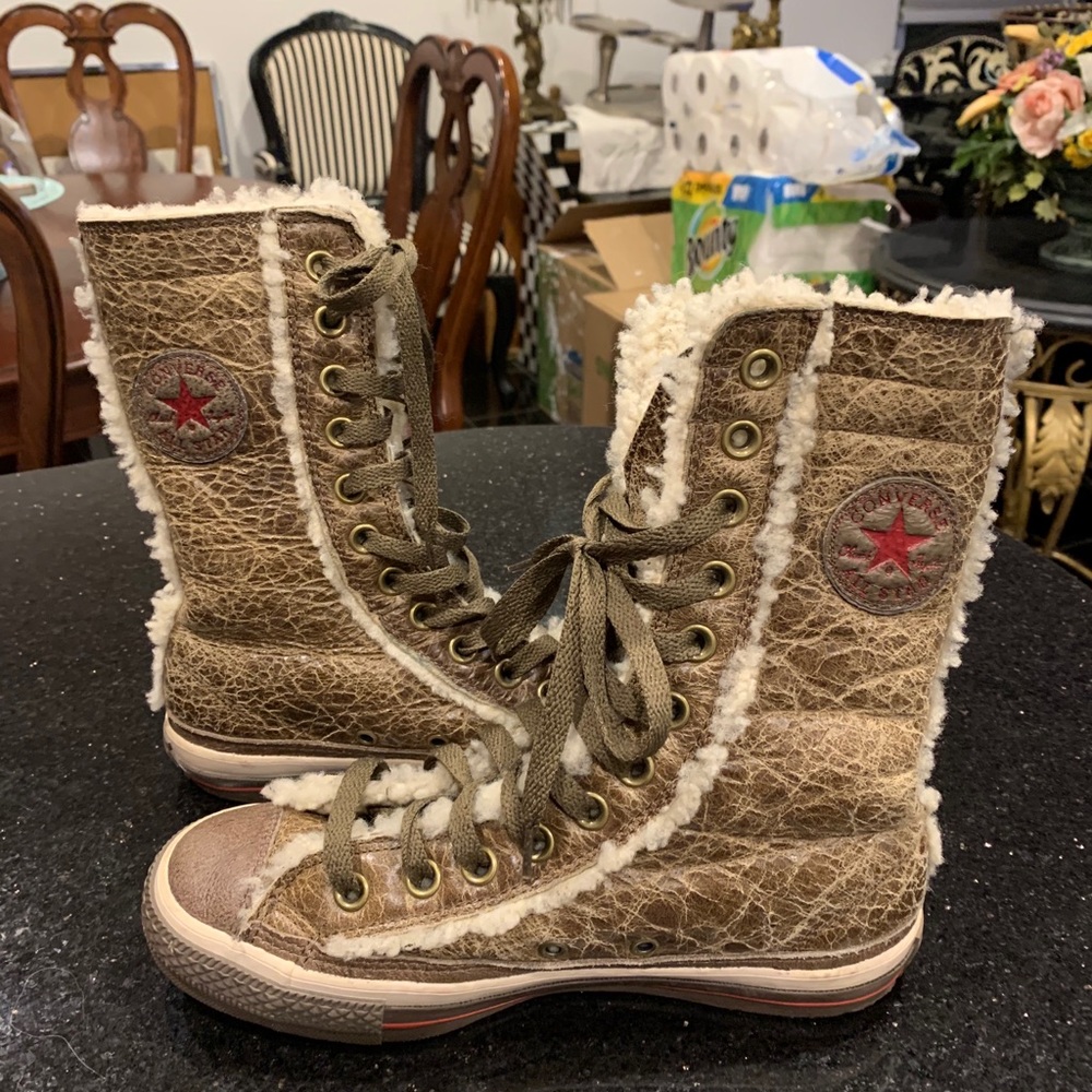 CONVERSE Hightop faux fur trim